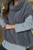 Morag Cowl Knit Tank Slate /6 =